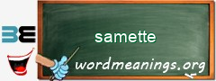 WordMeaning blackboard for samette